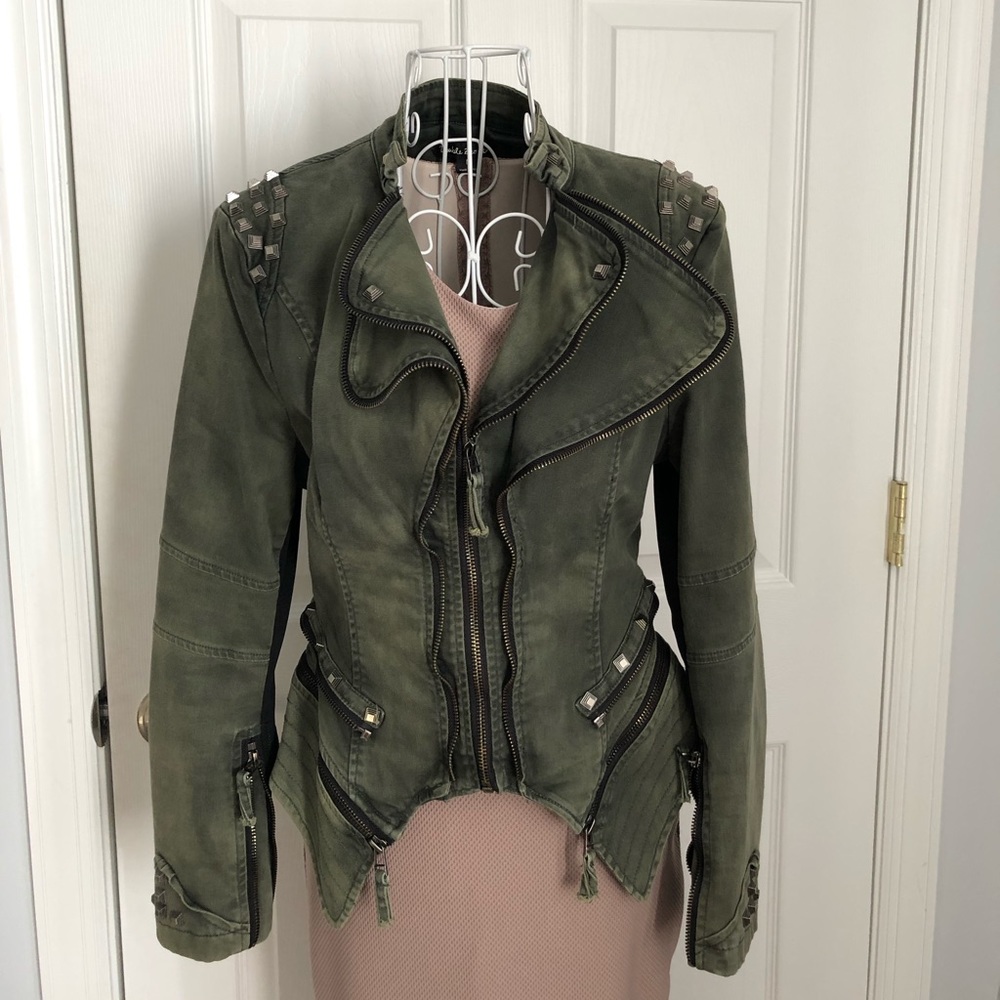 Double Zero Military Studded Jacket